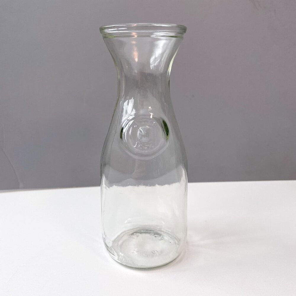 Embossed Paul Mason since 1852 Glass 7” Milk Bottle Jug Farmhouse Drink Jar VTG